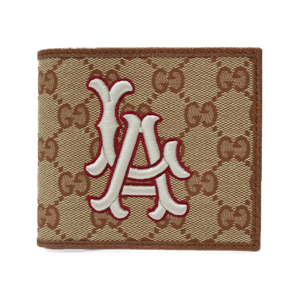 GUCCI folding wallet GG canvas brown Angels